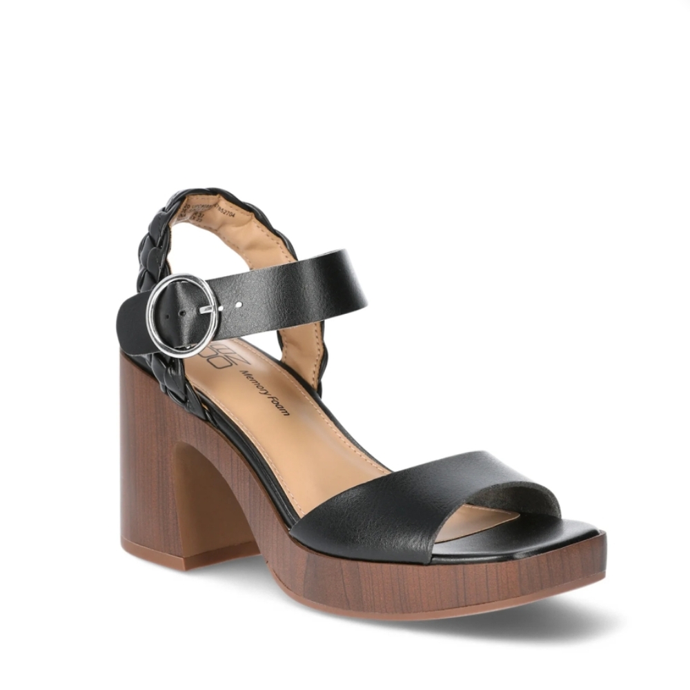 Black Women’s Block Heel Sandals size: 7.5, 8.5 NIB